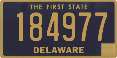 DE license plate 184977