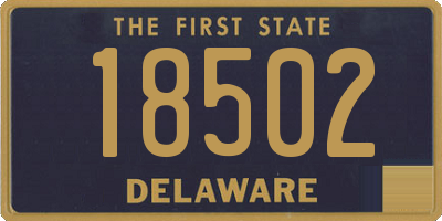 DE license plate 18502