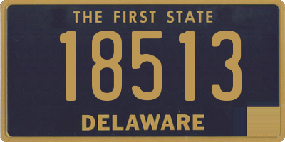 DE license plate 18513