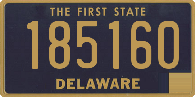 DE license plate 185160