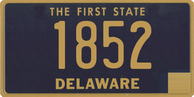 DE license plate 1852