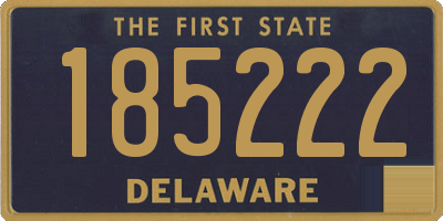 DE license plate 185222