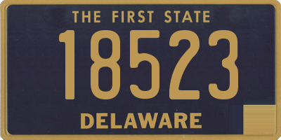 DE license plate 18523