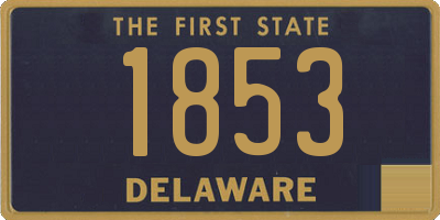 DE license plate 1853