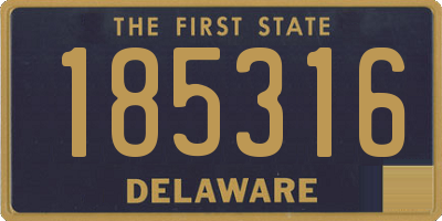 DE license plate 185316