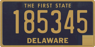DE license plate 185345