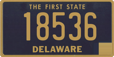 DE license plate 18536