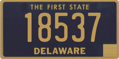 DE license plate 18537