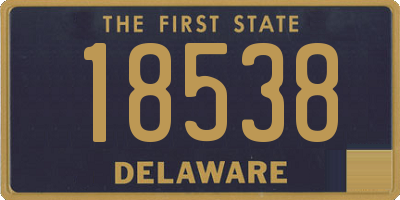 DE license plate 18538