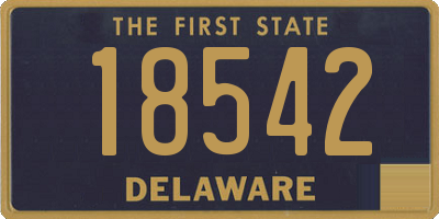 DE license plate 18542