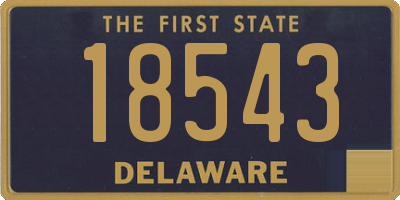 DE license plate 18543