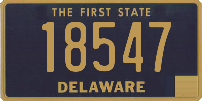 DE license plate 18547