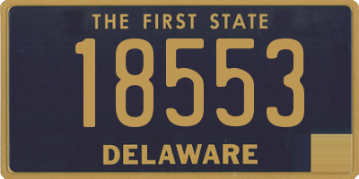 DE license plate 18553