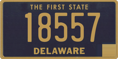 DE license plate 18557