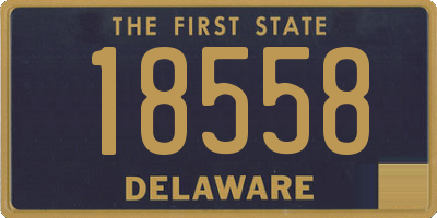 DE license plate 18558