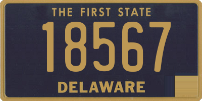 DE license plate 18567