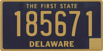 DE license plate 185671