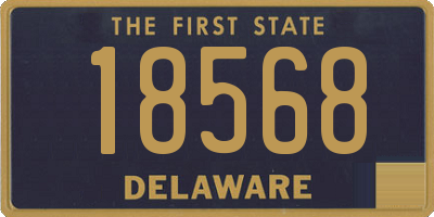 DE license plate 18568