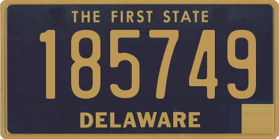 DE license plate 185749