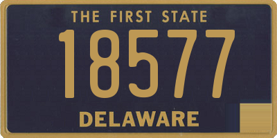 DE license plate 18577