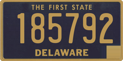 DE license plate 185792