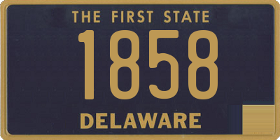 DE license plate 1858