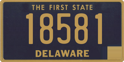 DE license plate 18581