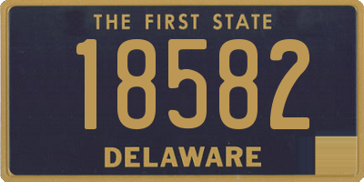 DE license plate 18582