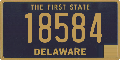 DE license plate 18584
