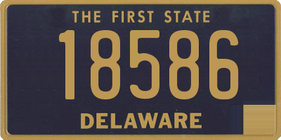 DE license plate 18586