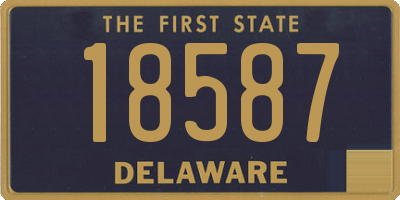 DE license plate 18587