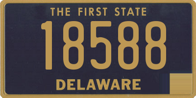 DE license plate 18588