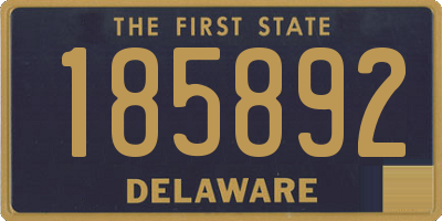 DE license plate 185892