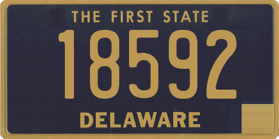 DE license plate 18592