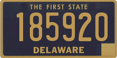 DE license plate 185920