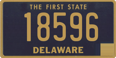 DE license plate 18596