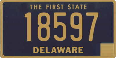 DE license plate 18597