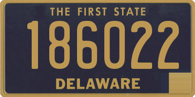 DE license plate 186022