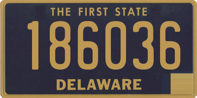 DE license plate 186036
