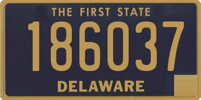 DE license plate 186037