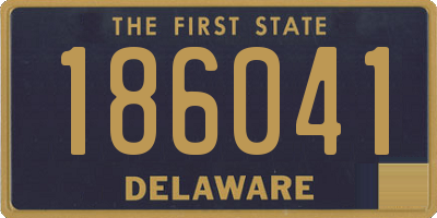 DE license plate 186041