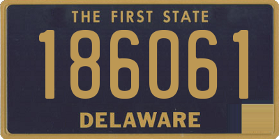 DE license plate 186061