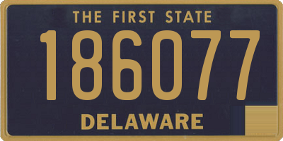 DE license plate 186077