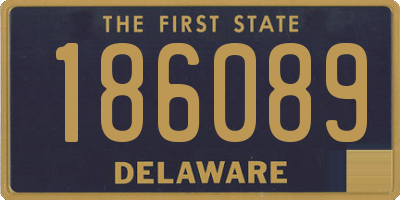 DE license plate 186089