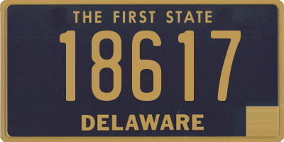 DE license plate 18617