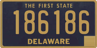 DE license plate 186186