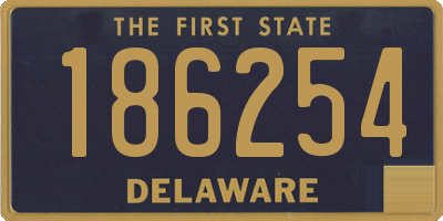 DE license plate 186254