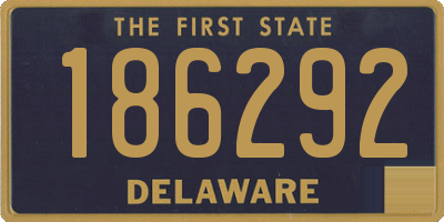 DE license plate 186292