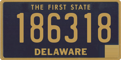 DE license plate 186318
