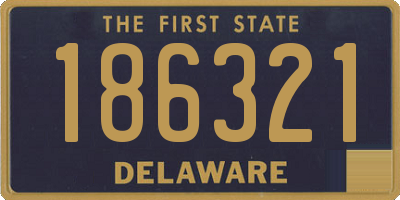 DE license plate 186321